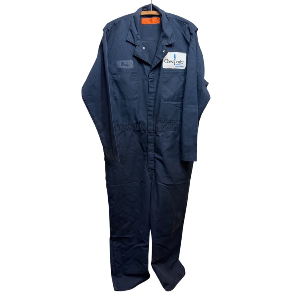 Walls Chesapeake Logo Work‎ Coveralls Navy Blue Size 50 Regular 100% Cotton